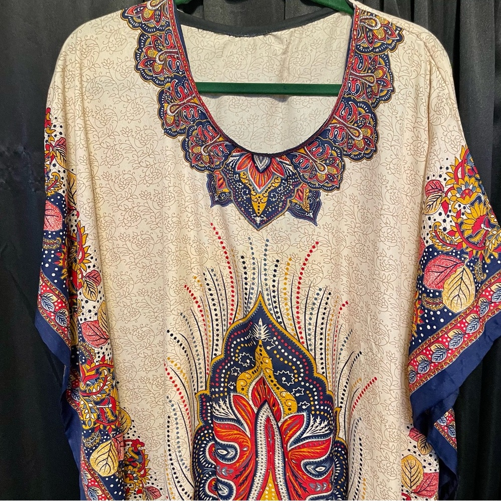 Colorful Paisley Kaftan Dress - Picture 2 of 6